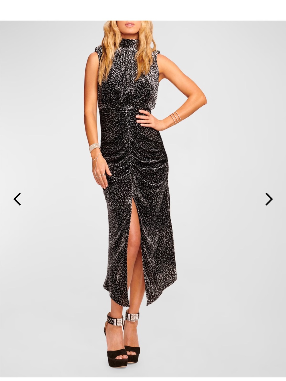 NWOT. NEVER WORN. RAMY BROOKE NY Sleeveless, Velvet animal print dress